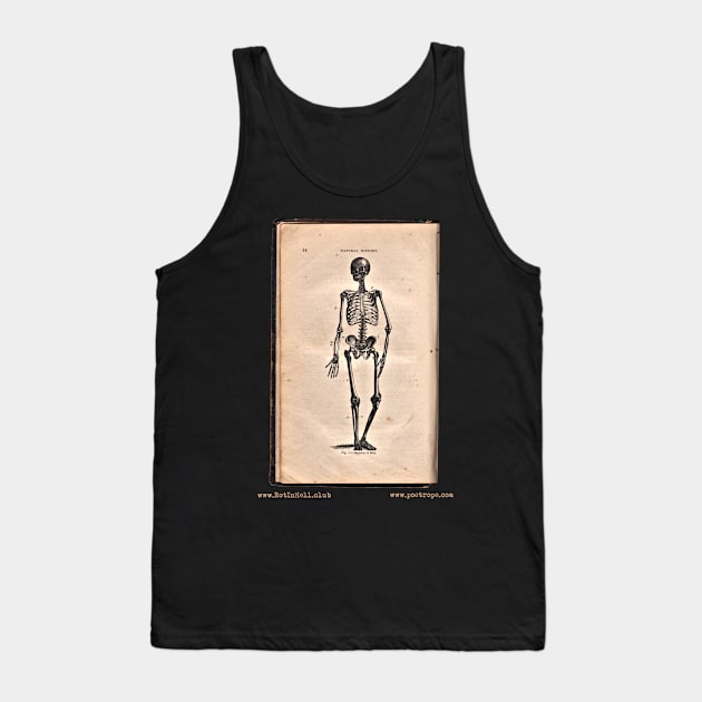 “HUMAN SKELETON” – HOOKER’S NATURAL HISTORY (1874) Tank Top by Rot In Hell Club